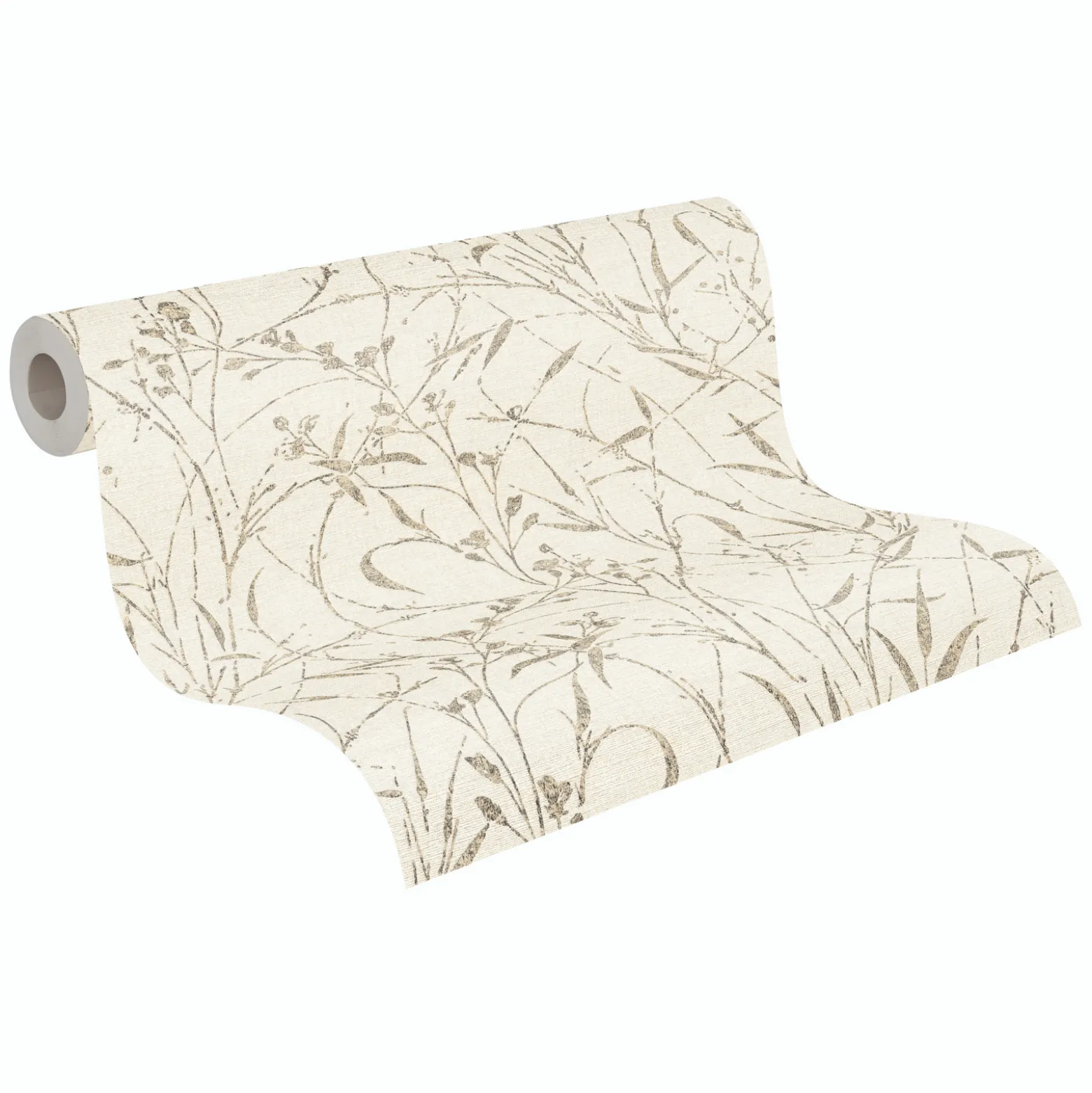 Vliestapete Floral Shabby Creme Beige Metallic 79004-1