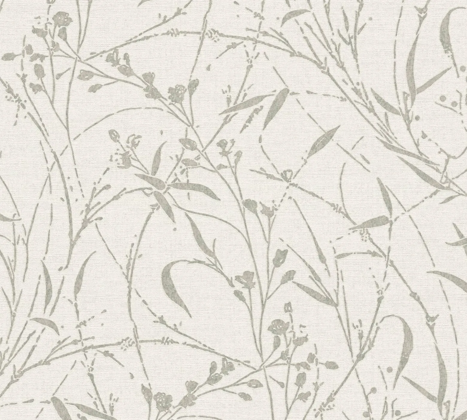 Vliestapete Floral Shabby Hellgrau Silber Metallic 79004-4