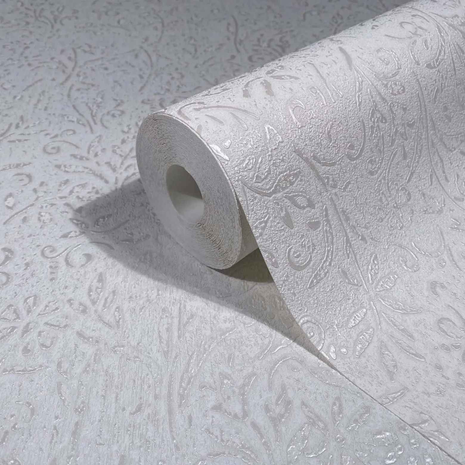 Vliestapete Floral Shabby Weiß Perlmutt Glanz 35530
