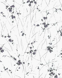 Vliestapete Floral Striche weiß schwarz Glanz 6749-10