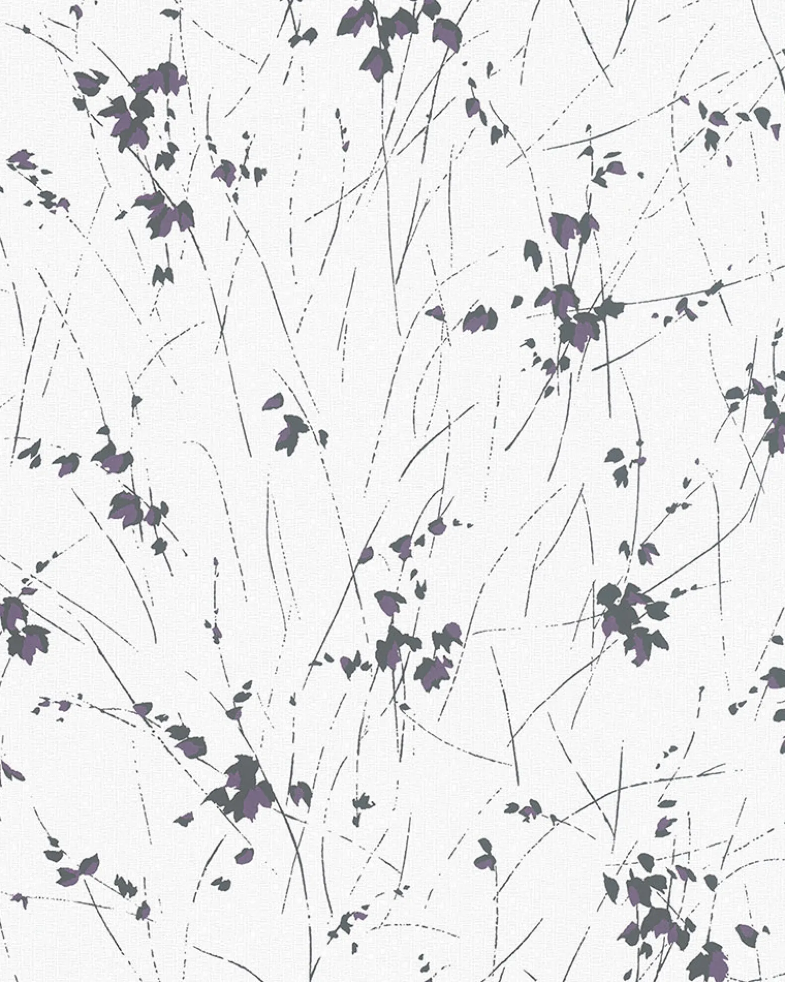 Vliestapete Floral Striche weiß schwarz Glanz 6749-10