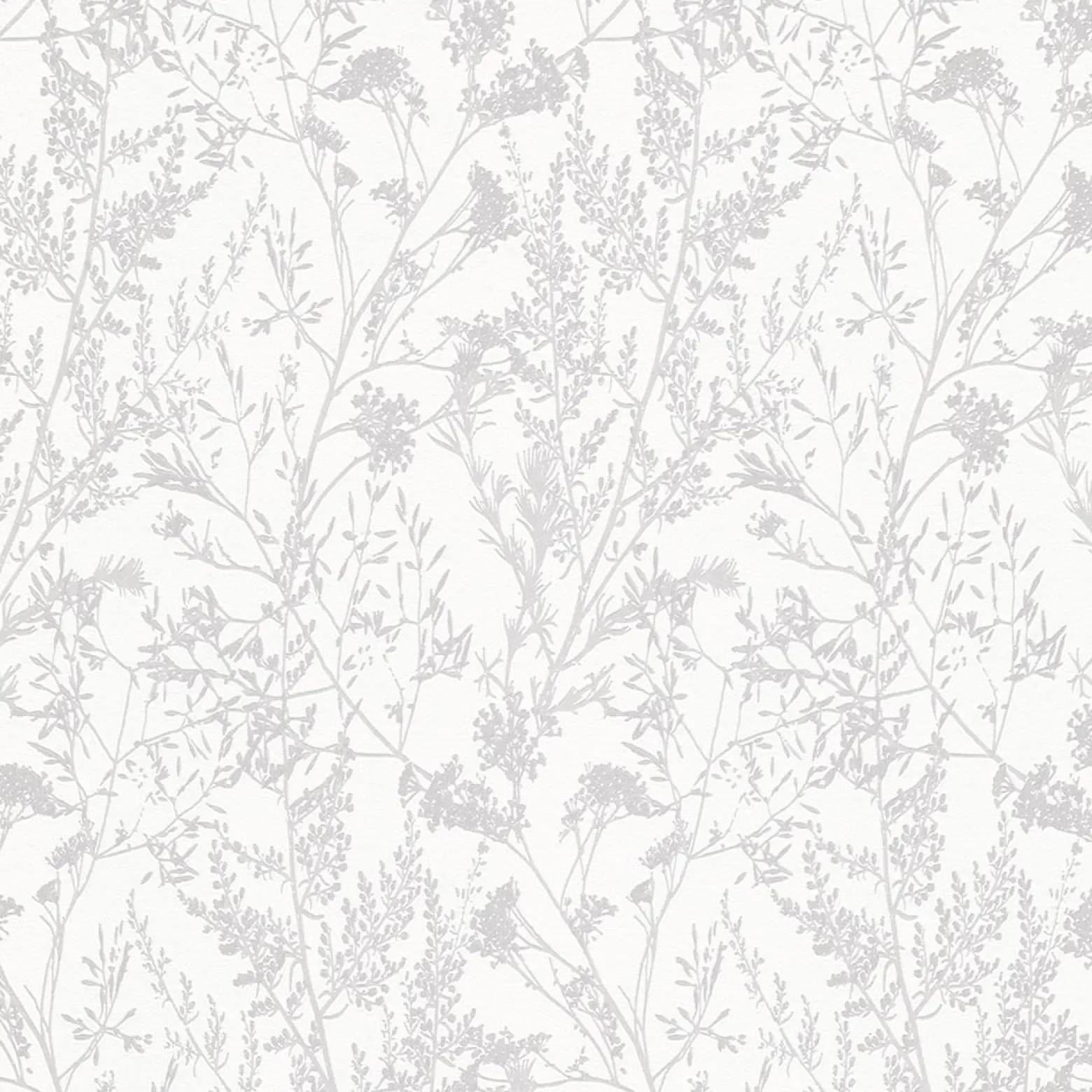 Vliestapete Floral Sträucher weiß silber 10251-01
