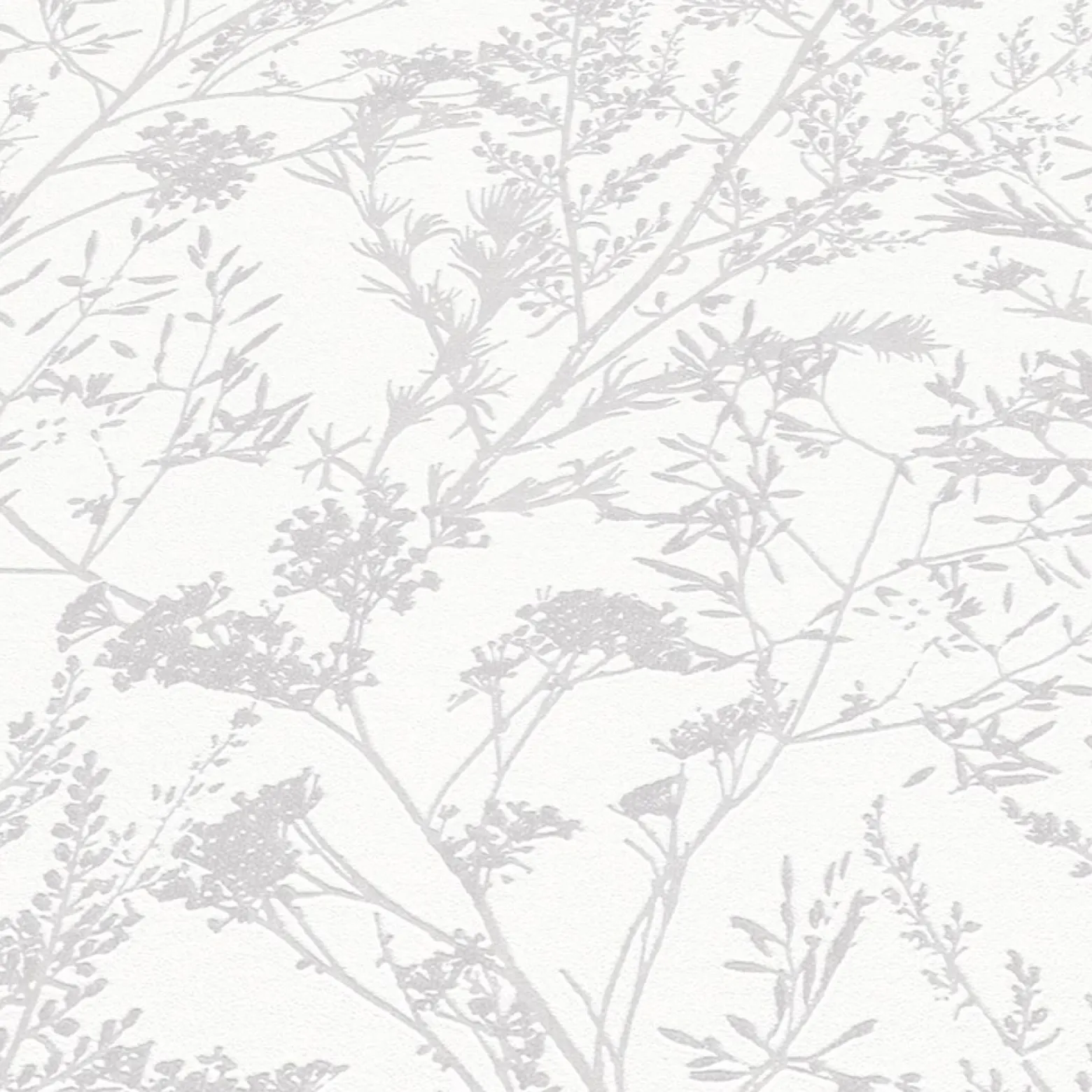 Vliestapete Floral Sträucher weiß silber 10251-01