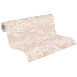 Vliestapete Floral Struktur Meliert Beige Creme 38924-1