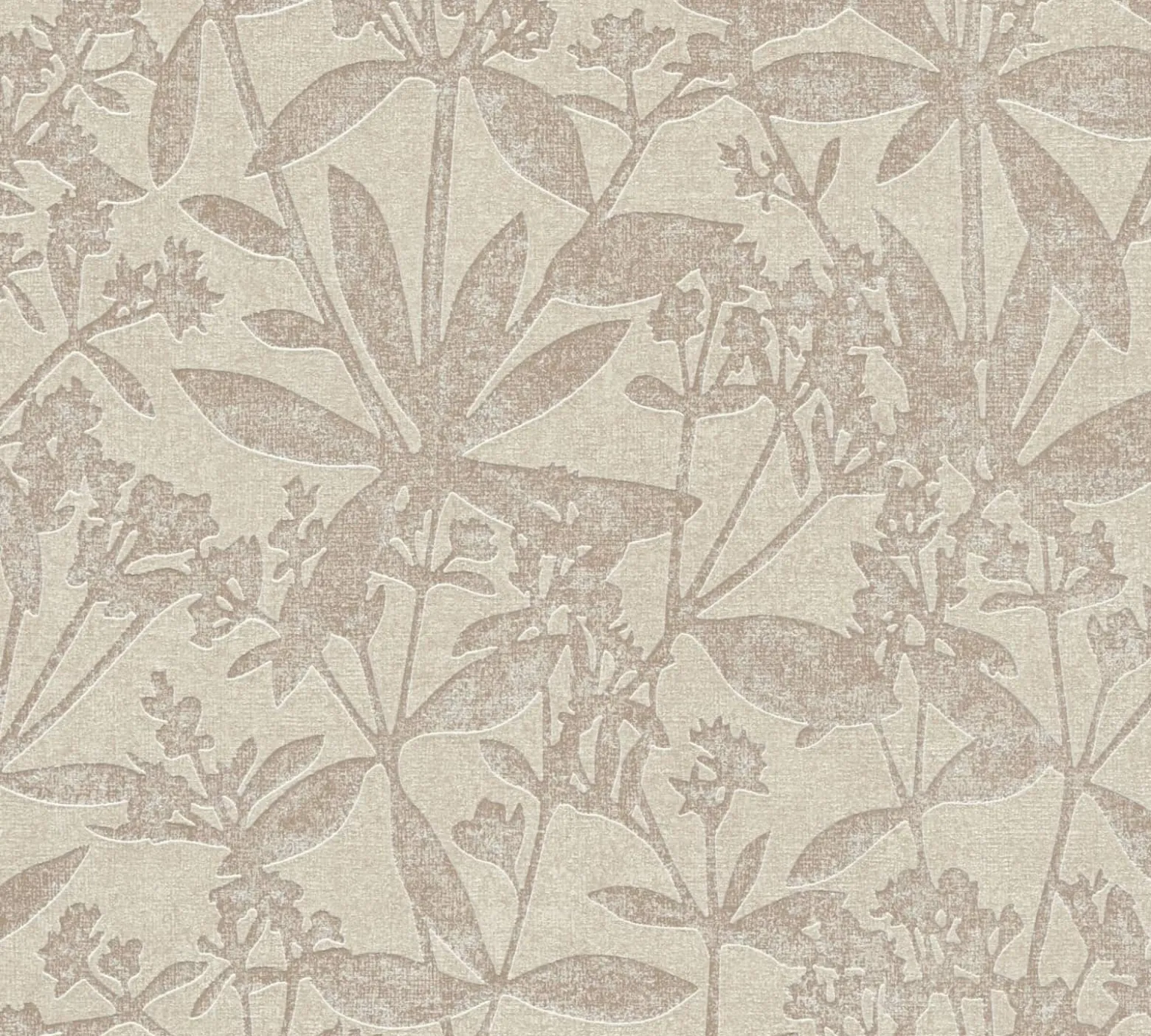 Vliestapete Floral Struktur Meliert Beige Braun 38924-2