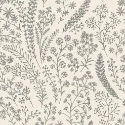 Vliestapete Floral Textiloptik Weiß Schwarz A58701