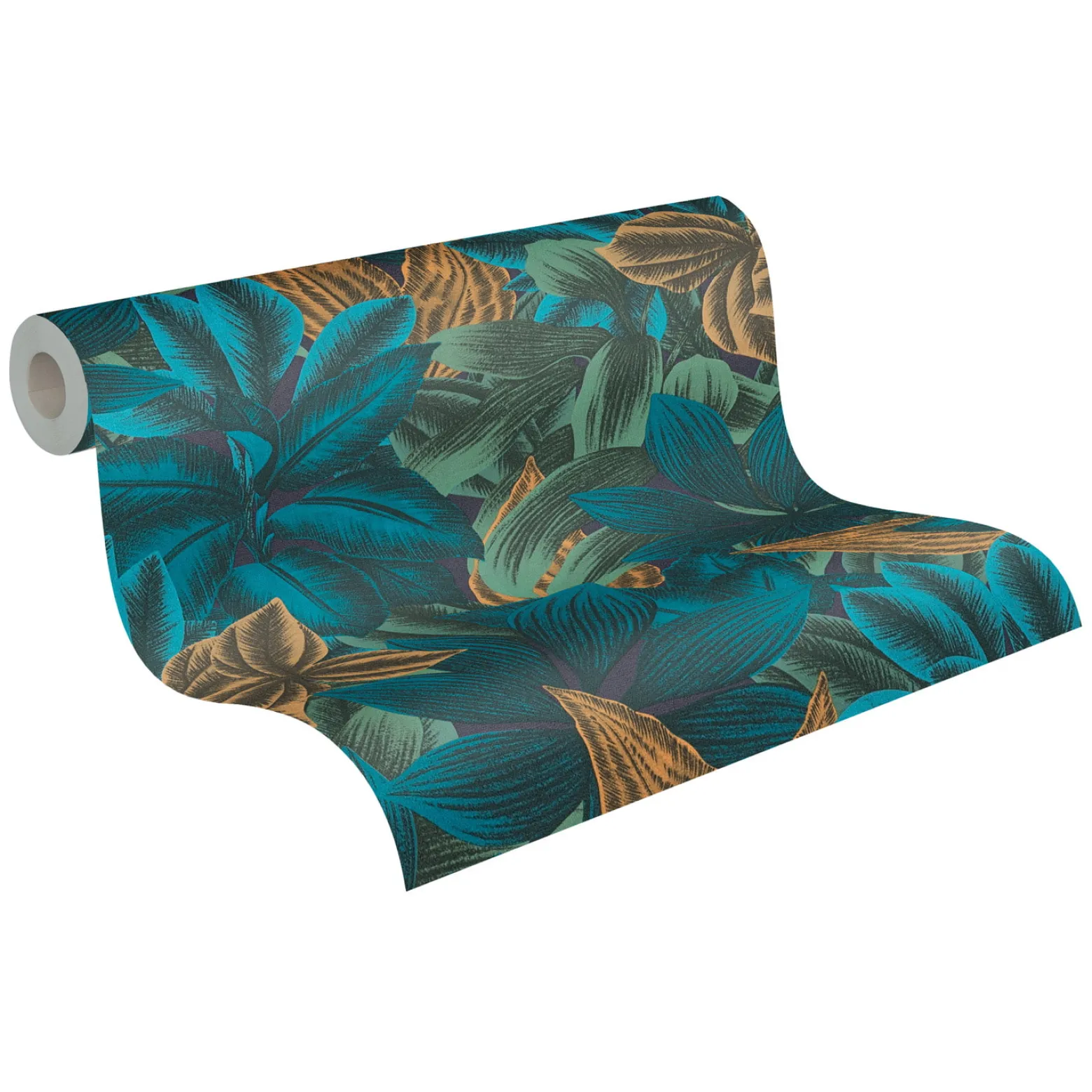 Vliestapete Floral Tropen Exotik Blau Grün 39222-1