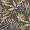 Vliestapete Floral Tropisch Schwarz Rosa Gelb A63803