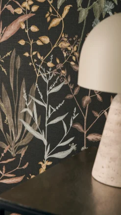 Vliestapete Floral Tropisch Schwarz Grün Braun 79009-4