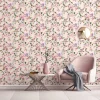 Vliestapete Floral Tropisch Beeren Rosa Grün Lila 47457