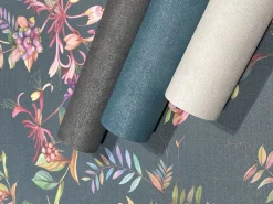 Vliestapete Floral Tropisch Beeren Blau Grün Rosa 47454
