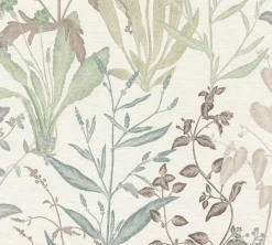 Vliestapete Floral Tropisch Weiß Grün Braun 79009-2