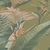 Vliestapete Floral Tropisch Grün Beige 39436-3