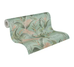 Vliestapete Floral Tropisch Türkis Grün 39436-4