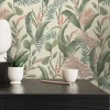 Vliestapete Floral Tropisch Creme Grün 39436-1