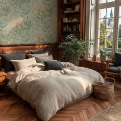 Vliestapete Floral Tropisch Grün Orange Beige 79009-3