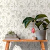 Vliestapete Floral Vögel Blumen Weiß Grün 39429-3