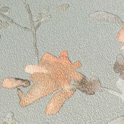 Vliestapete Floral Vintage Blau Orange 79061-6