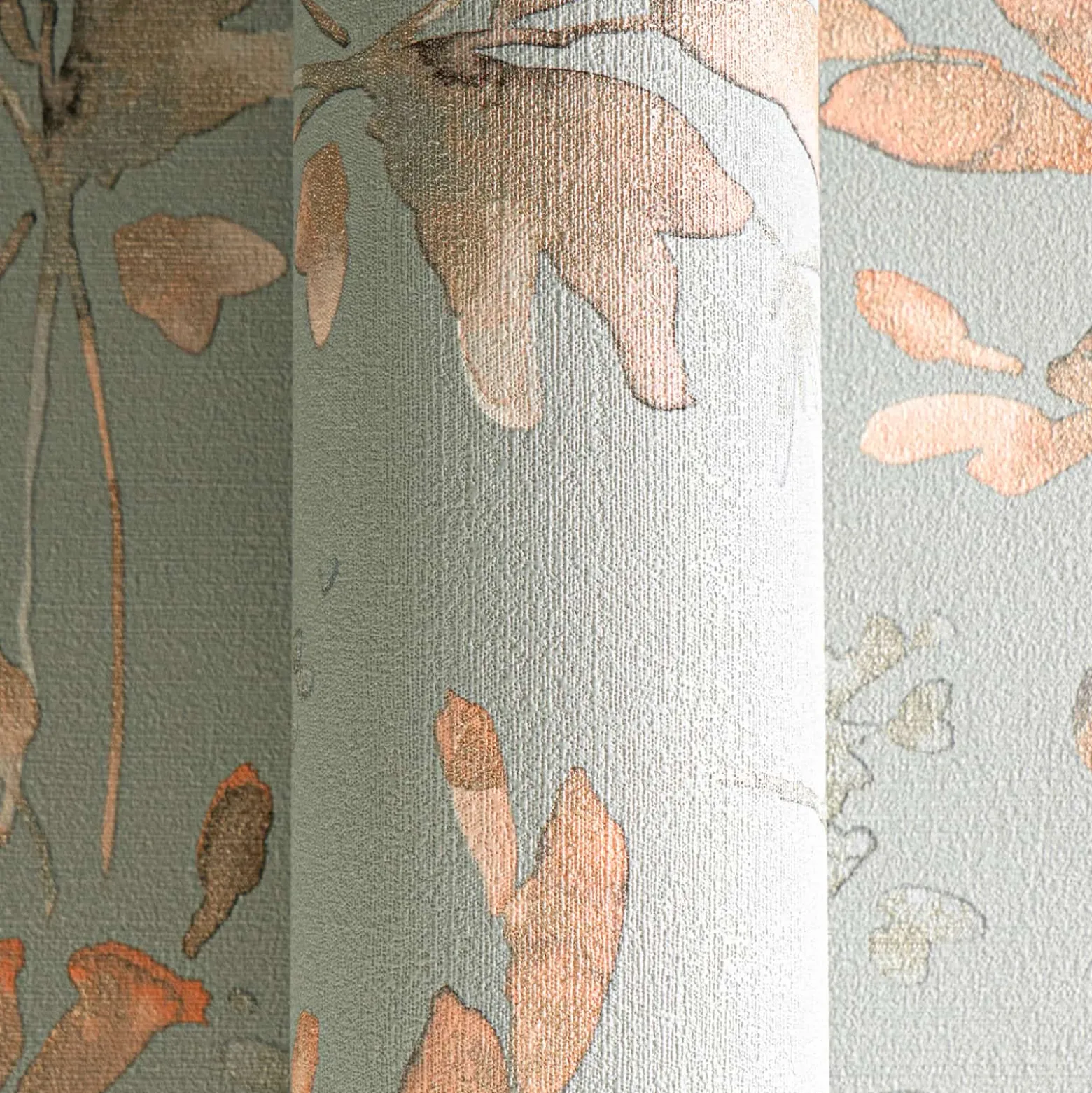 Vliestapete Floral Vintage Blau Orange 79061-6