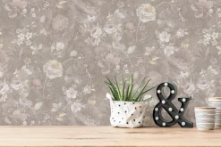Vliestapete Floral Vintage Braun Weiß 38636-3