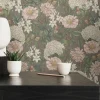 Vliestapete Floral Vintage Blumen Lila Grün 39426-3