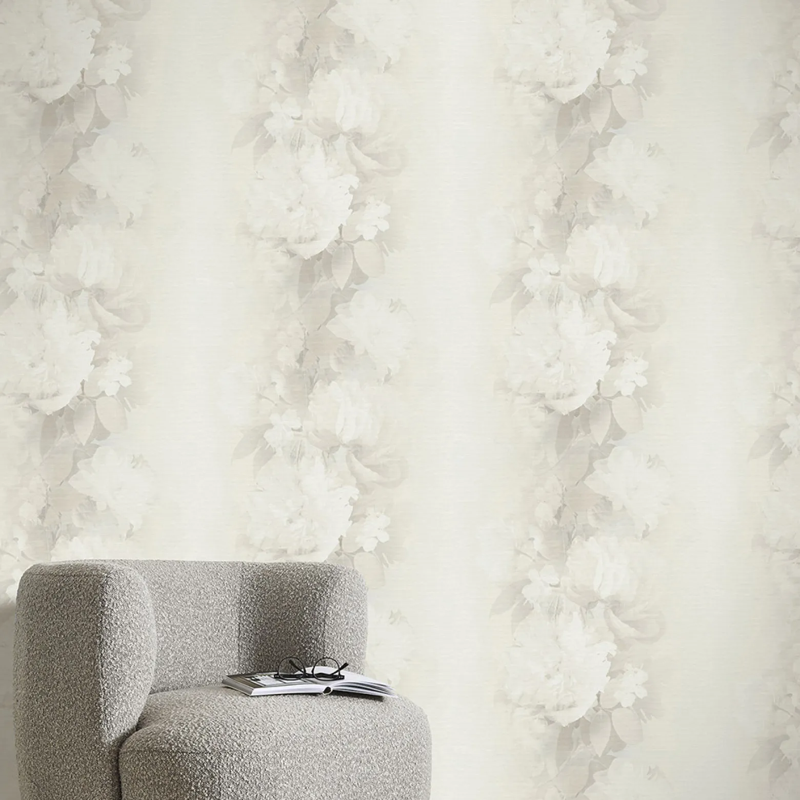 Vliestapete Floral Vintage Beige Grau Creme 10513-02