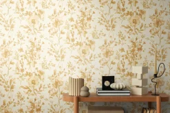 Vliestapete Floral Vintage Creme Gold Metallic 79061-4