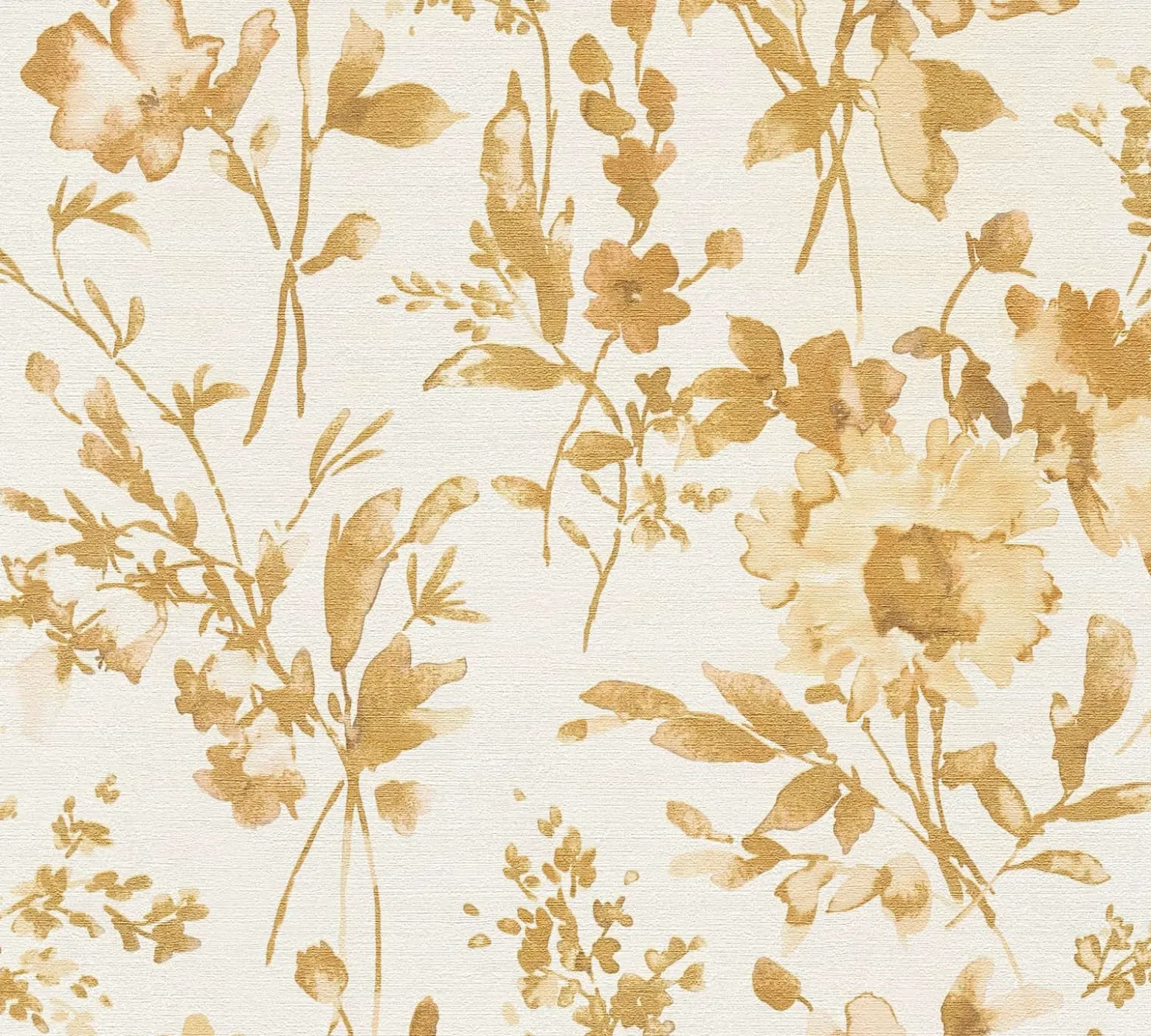 Vliestapete Floral Vintage Creme Gold Metallic 79061-4