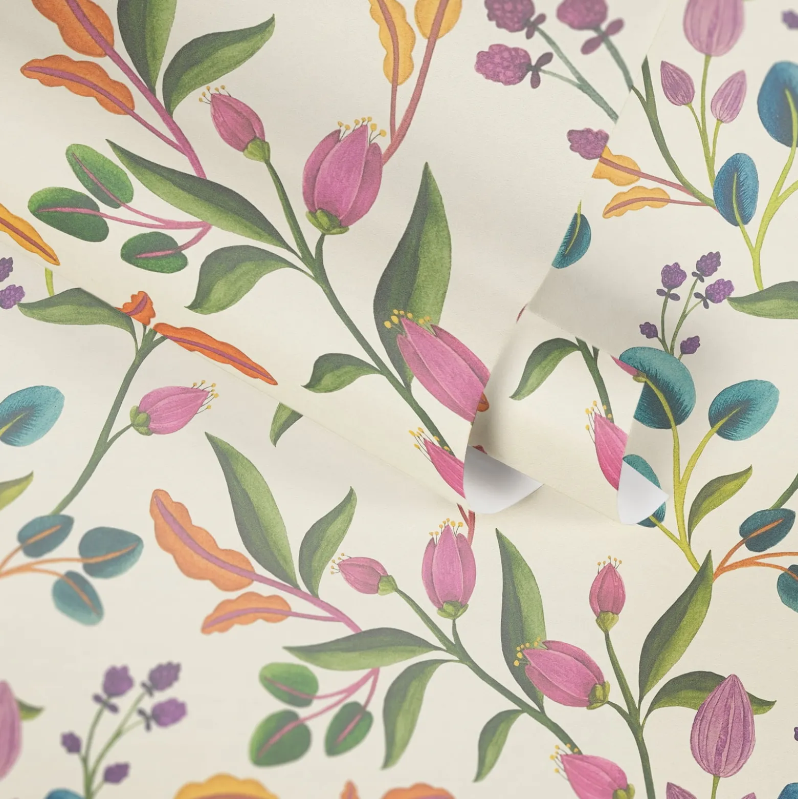 Vliestapete Floral Vintage Creme Bunt 78211-1