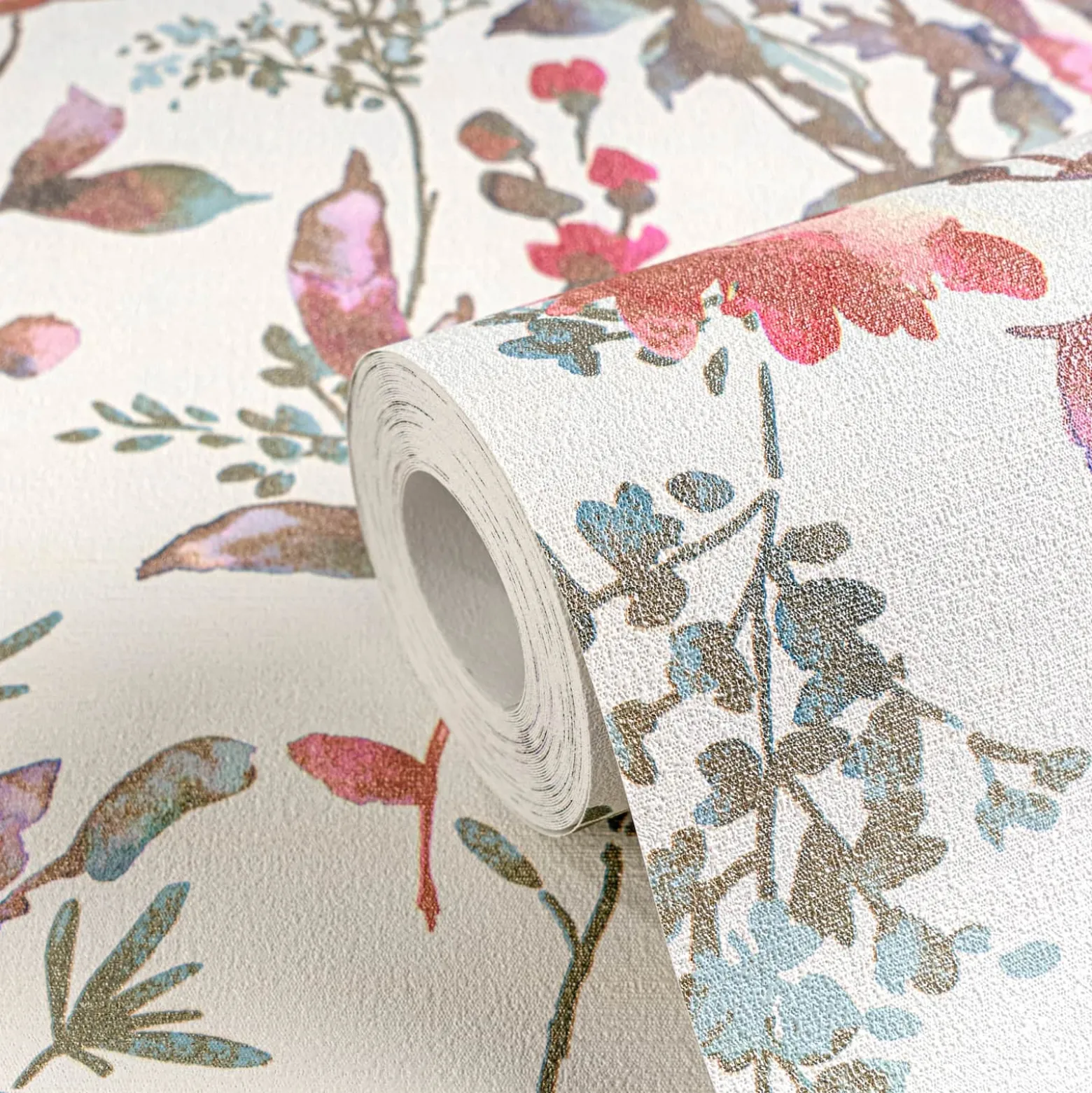 Vliestapete Floral Vintage Creme Rosa 79061-1