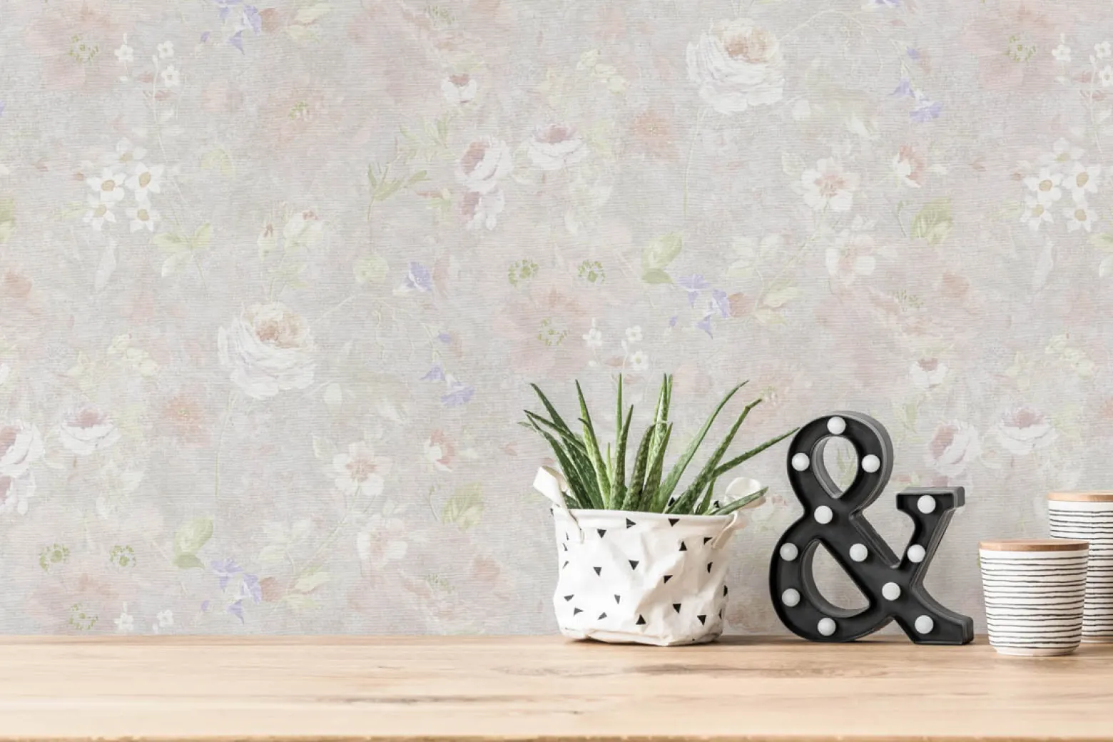 Vliestapete Floral Vintage Grau Weiß 38636-4