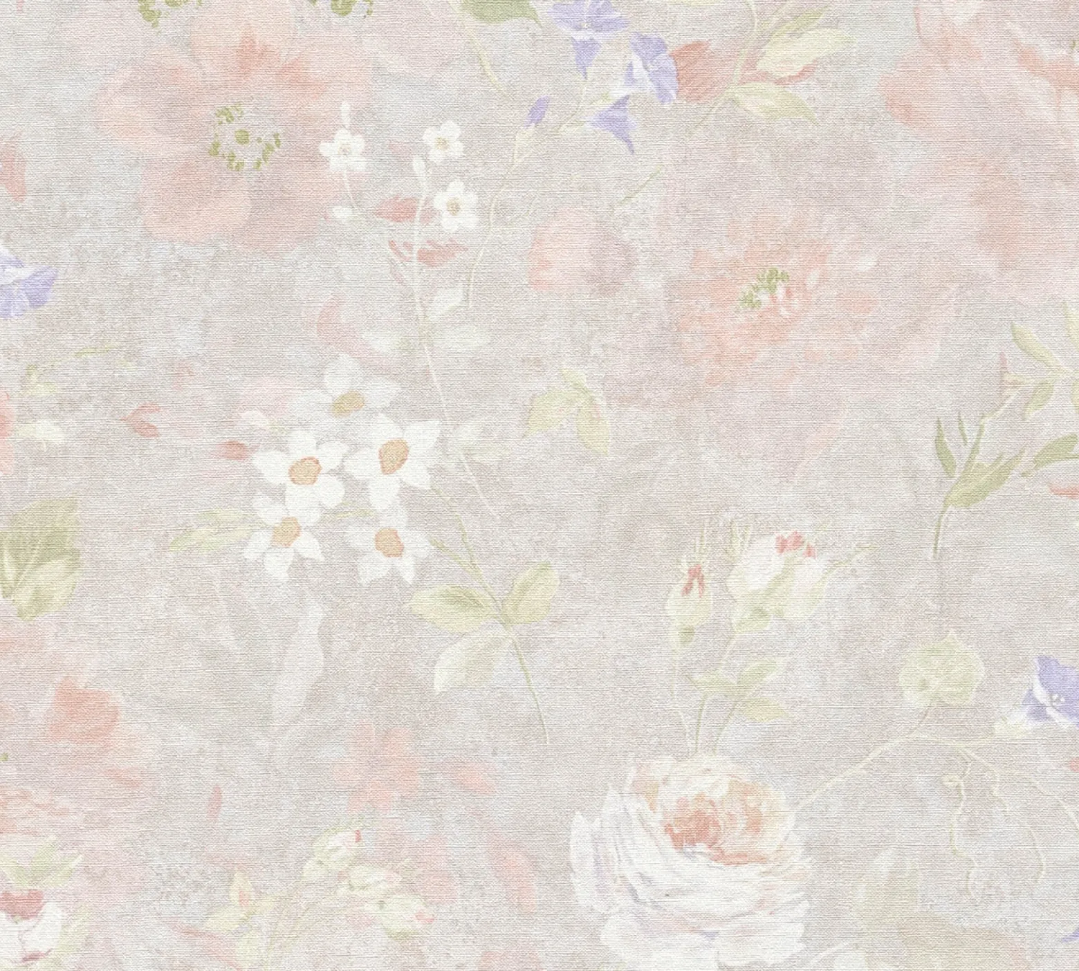 Vliestapete Floral Vintage Grau Weiß 38636-4