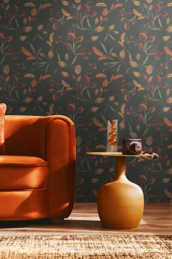 Vliestapete Floral Vintage Grün Orange 78211-2