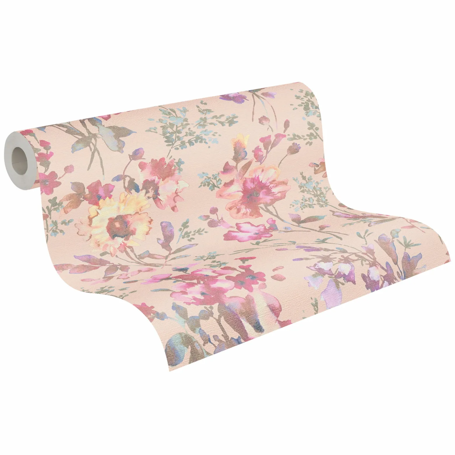 Vliestapete Floral Vintage Rosa Grün Lila 79061-3