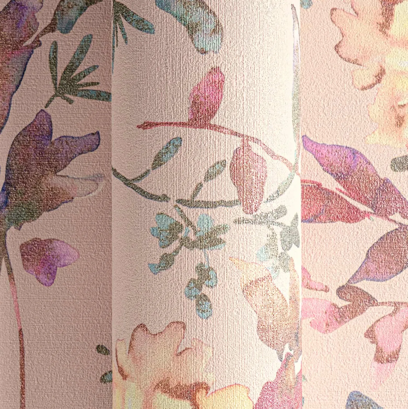 Vliestapete Floral Vintage Rosa Grün Lila 79061-3