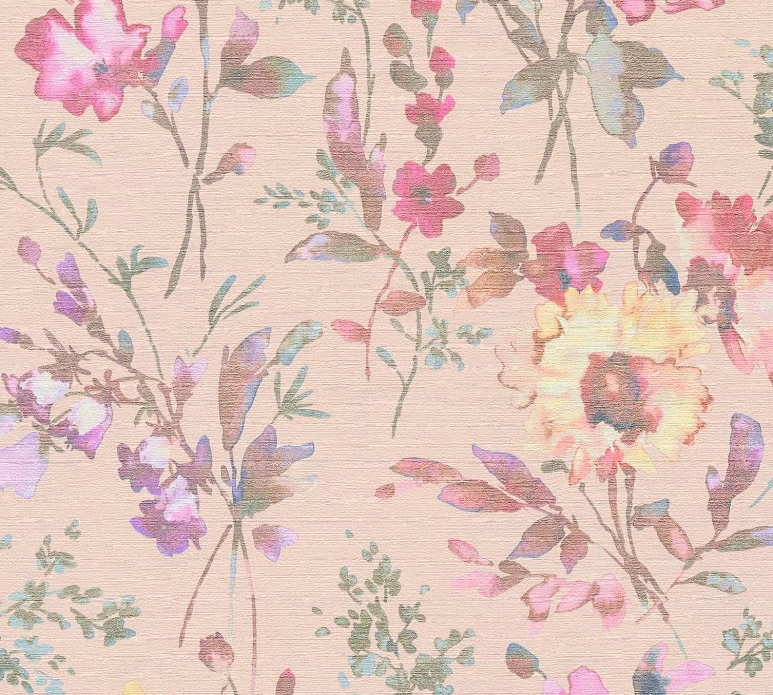 Vliestapete Floral Vintage Rosa Grün Lila 79061-3