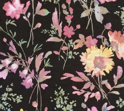 Vliestapete Floral Vintage Schwarz Rosa 79061-2