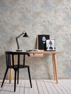 Vliestapete Floral Weiß Grau Beige Blau 39650-2