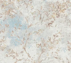 Vliestapete Floral Weiß Grau Beige Blau 39650-2