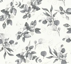 Vliestapete Floral Weiß Grau Silber Metallic 39768-6