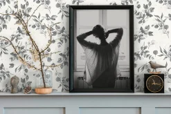Vliestapete Floral Weiß Grau Silber Metallic 39768-6