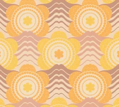Vliestapete Floral Wellen Blumen Gelb Orange 39539-5