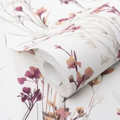 Vliestapete Floral Wildblumen Creme Lila Orange 10561-22