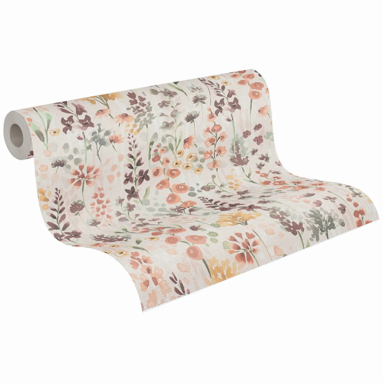 Vliestapete Floral Wildblumen Beige Braun 39606-2