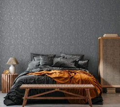 Vliestapete Floral Wildblumen Grau Silber Metallic 39546-3