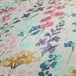 Vliestapete Floral Wildblumen Weiß Bunt 39606-1