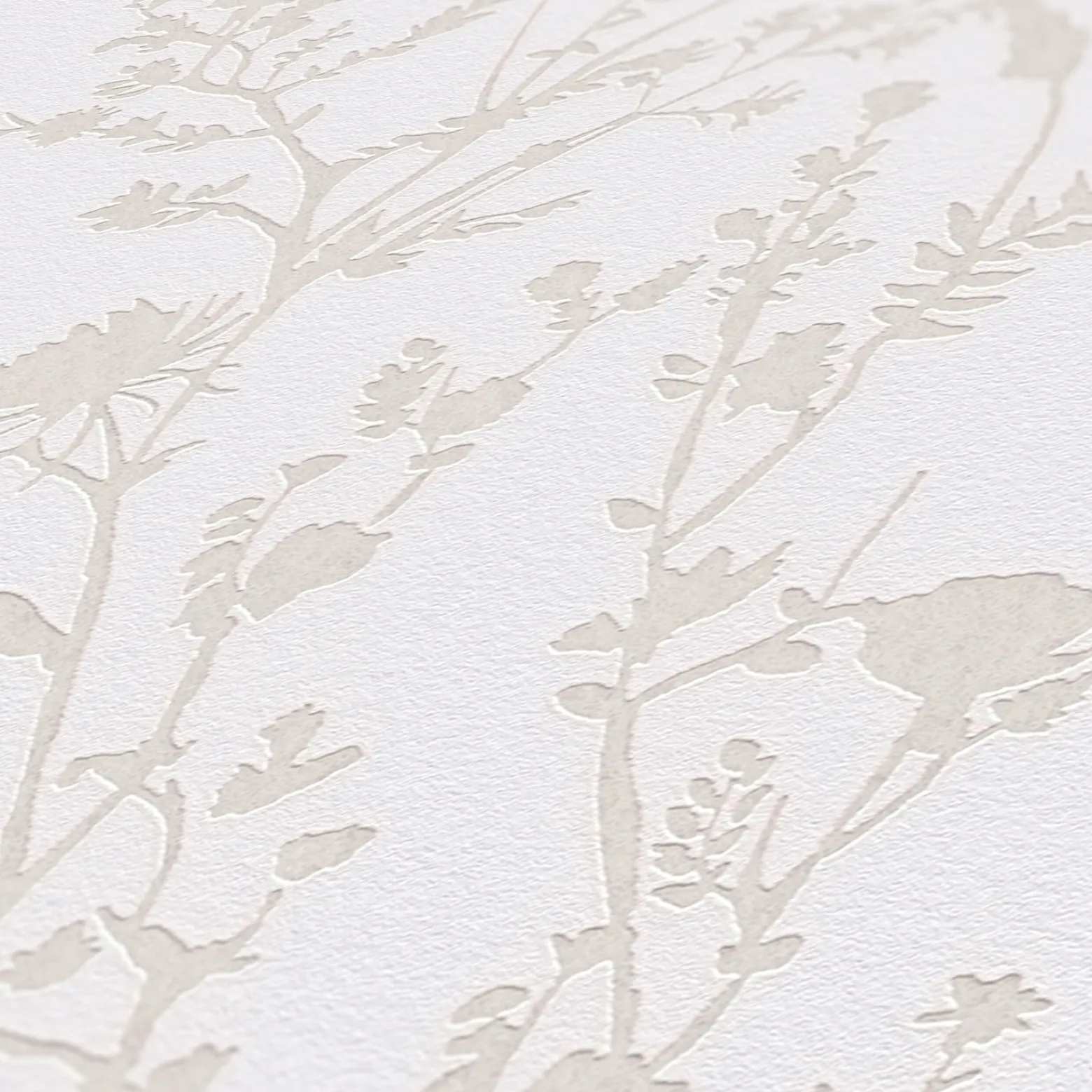 Vliestapete Floral Wildblumen Blau Grau Metallic 39546-2