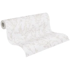 Vliestapete Floral Wildblumen Blau Grau Metallic 39546-2