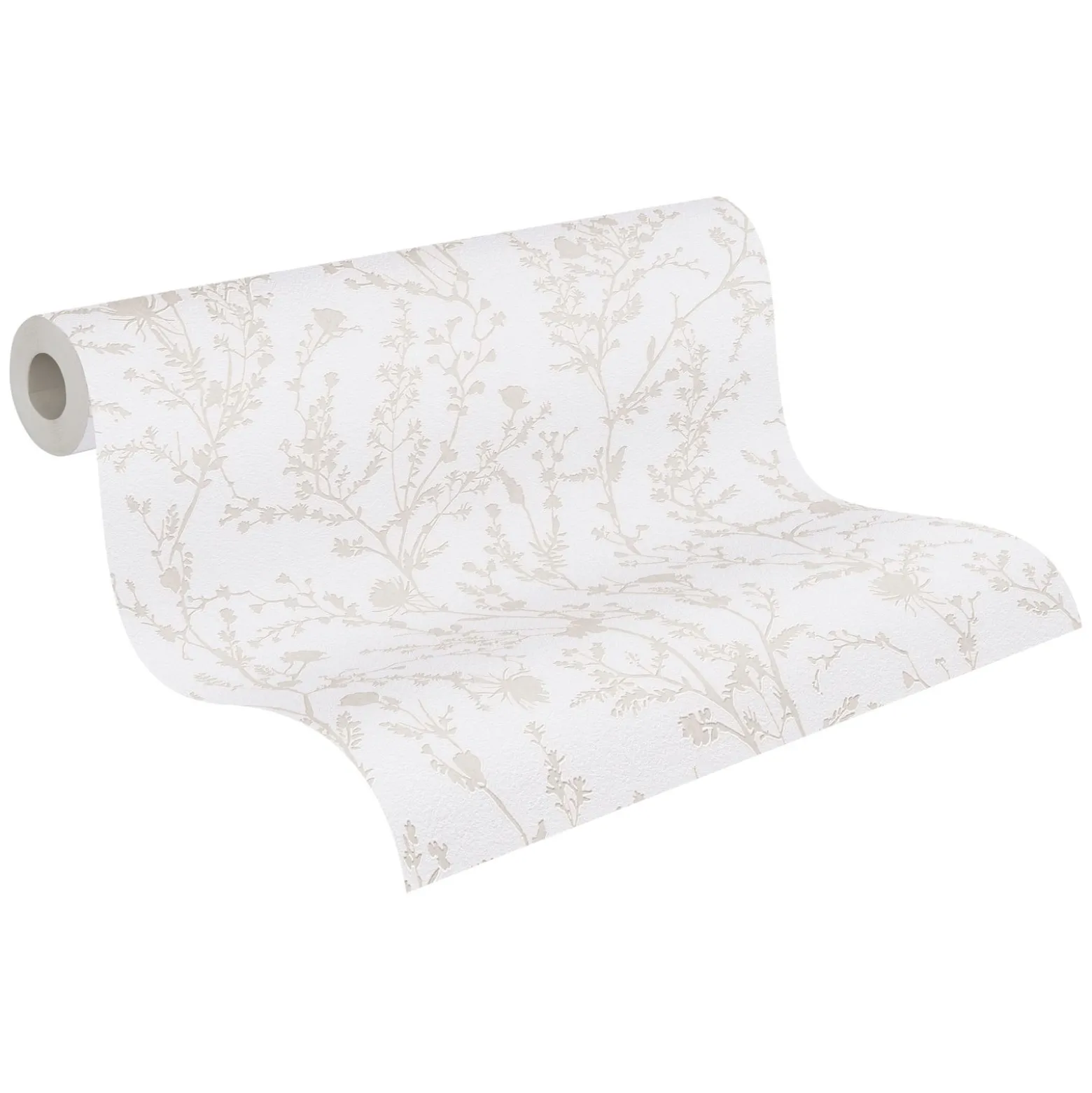Vliestapete Floral Wildblumen Blau Grau Metallic 39546-2