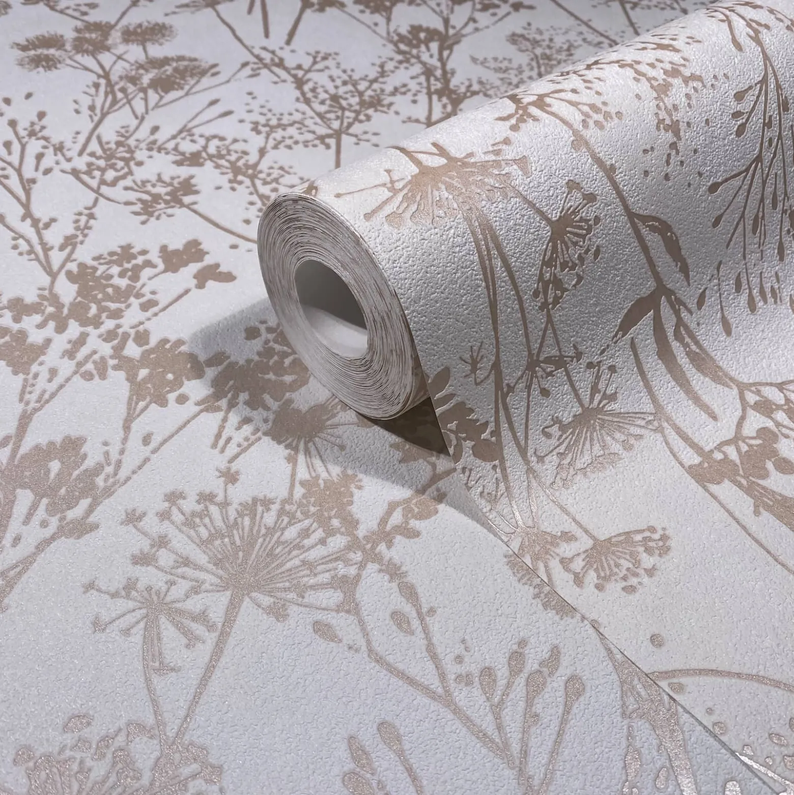 Vliestapete Floral Wildblumen Creme Gold Metallic 82463